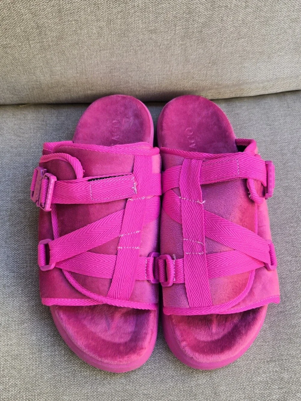 Draco Men's Pink Strappy Slide Sandals